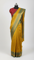 Kesar Yellow Classic Weave Saree